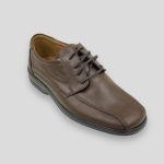 13757 Ανδρικά μοκασίνια BOXER σε καφέ με κορδόνια. - Image 2