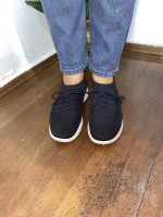 28 Γυναικείο Sneaker κάλτσα με κορδόνι σε μαύρο χρώμα  - Image 3