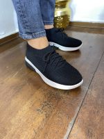 28 Γυναικείο Sneaker κάλτσα με κορδόνι σε μαύρο χρώμα  - Image 4