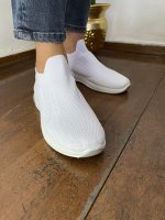 7296 Γυναικείο Sneaker με αερόσολα σε λευκό χρώμα από ελαστική κάλτσα - Image 2