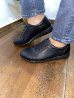 F-2 Γυναικείο Sneaker σε μαύρο χρώμα με κορδόνι - Image 4