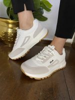 85 Γυναικεία Λευκά/Μαύρα snickers από υψηλής ποιότητας οικολογικό δέρμα. - Image 5