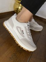 85 Γυναικεία Λευκά/Μαύρα snickers από υψηλής ποιότητας οικολογικό δέρμα.