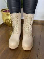 MR-22 Κρεμ Μποτάκι Αρβυλάκι με κορδόνια από οικολογικό δέρμα. - Image 2