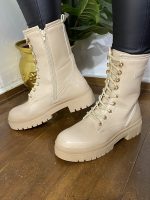 MR-22 Κρεμ Μποτάκι Αρβυλάκι με κορδόνια από οικολογικό δέρμα. - Image 4