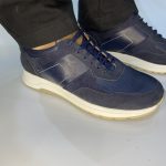 21332 Ανδρικά παπούτσια Boxer σε χρώμα μπλε με άσπρη σόλα. - Image 3