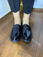 1621 Μαύρο φλορεντίκ Loafer. - Image 3