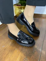 1621 Μαύρο φλορεντίκ Loafer.
