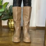 6279- Χακί μπότα με τρακτερωτή σόλα και φερμουάρ - Image 2