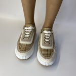 9807-1 sneakerς  δίπατο  με πλεκτό σχέδιο - Image 2