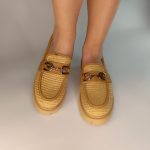 6736 loafer   με ψάθα σε μπέζ χρώμα - Image 3