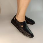 555 δερμάτινο ανατομικό κλειστό σε μαύρο χρώμα - Image 2