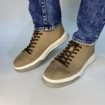 1270 casual δερμάτινο παπούτσι με κορδόνι σε πούρο χρώμα - Image 2