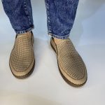 605 Δερμάτινο παντοφλέ σε μπέζ  χρώμα - Image 5