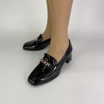 5520-18  LOAFERS  ΣΕ ΜΑΥΡΟ ΛΟΥΣΤΙΝ ΜΕ ΤΑΚΟΥΝΙ - Image 6