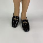 5520-18  LOAFERS  ΣΕ ΜΑΥΡΟ ΛΟΥΣΤΙΝ ΜΕ ΤΑΚΟΥΝΙ - Image 5