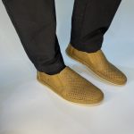 7703-1 Ανδρικά Μοκασίνια Ραφτά με μαλακό πάτημα σε camel χρώμα