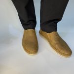 7703-1 Ανδρικά Μοκασίνια Ραφτά με μαλακό πάτημα σε camel χρώμα - Image 5