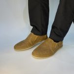 7703-1 Ανδρικά Μοκασίνια Ραφτά με μαλακό πάτημα σε camel χρώμα - Image 2