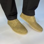 7702-1 Ανδρικά Μοκασίνια Ραφτά με μαλακό πάτημα σε χακί χρώμα