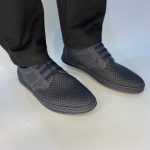 7702-1 Ανδρικά Μοκασίνια Ραφτά με μαλακό πάτημα σε μπλέ χρώμα