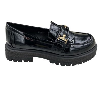 6640 Μαύρο λουστρίν loafer