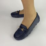 3379  Γυναικείο χαμηλό παπούτσι σε μπλε χρώμα - Image 7