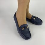 3379  Γυναικείο χαμηλό παπούτσι σε μπλε χρώμα