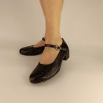 25-95 Γυναικέιo Μαύρo ανατομικό παπούτσι με τακούνι. - Image 8