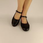 25-95 Γυναικέιo Μαύρo ανατομικό παπούτσι με τακούνι. - Image 9