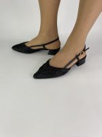 2829 Γυναικείο πέδιλο με χαμηλό, τετράγωνο τακούνι. - Image 6