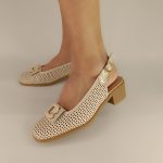 339 Γυναικείο πέδιλο ανατομικo με τακούνι