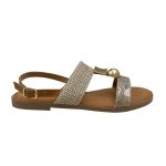 2954 Σανδάλι σε μπέζ χρώμα με ψάθα - Image 6