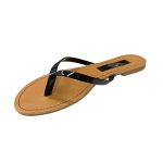 DM-88C Γυναικεία flat παντόφλα σε μαύρο χρώμα - Image 4
