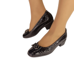 333 Flexpoint Anatomic  Δερμάτινη Γόβα σε μαύρο λουστρίνι - Image 4