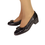 333 Flexpoint Anatomic  Δερμάτινη Γόβα σε μαύρο λουστρίνι - Image 6