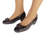 333 Flexpoint Anatomic  Δερμάτινη Γόβα σε μαύρο λουστρίνι - Image 2