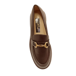 Q5-6 καφέ Loafer με χρυσή λεπτομέρεια στο πάνω μέρος. - Image 3