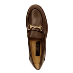 Q5-6 καφέ Loafer με χρυσή λεπτομέρεια στο πάνω μέρος. - Image 4