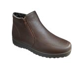 22008 καφέ μποτάκι με γούνα - Image 5