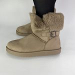 DM-34 Μπότες τύπου UGG με γούνα σε χακί. - Image 8