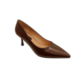 HH-1 καφέ μονόχρωμες γόβες με μαξιλαράκια εσωτερικά