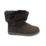 DM-34 Μπότες τύπου UGG με γούνα σε μαύρα. - Image 3