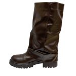 Q 029 καφέ μπότα με στρόγγυλη μύτη - Image 2