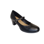 8101 – Γυναικέια Μαύρα παπούτσια χορού με τακούνι. - Image 5