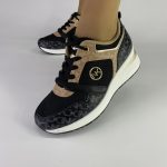 821 μαύρο Sneakers με Πλαϊνό Logo