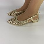 DMS313-15Γυναικείο πέδιλο σε χρώμα χρύσο - Image 2
