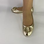 DM293 Γυναικεία μπαλαρίνα σε χρυσό χρώμα