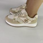 DM 653 μπέζ Sneakers με Πλαϊνό Logo - Image 2