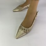 9014 Γυναικείο εξώφτερνο σε πλεκτό  χρυσό. - Image 4